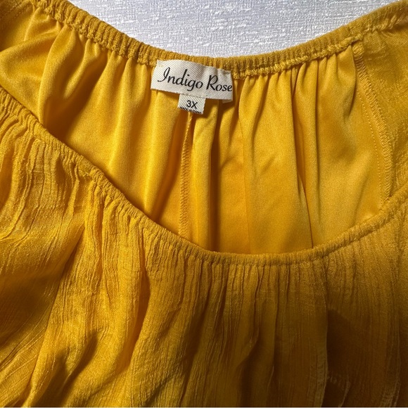 Indigo Rose Women's Midi Dress Mustard Lining Size-3X - Picture 6 of 15